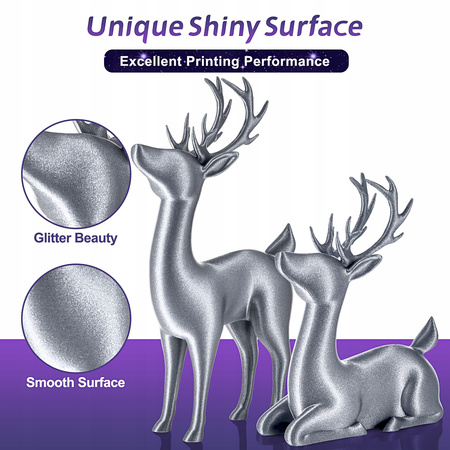 Eryone Glitter/Sparkly/Galaxy Silver PLA 1kg cardboard spool #B0104002