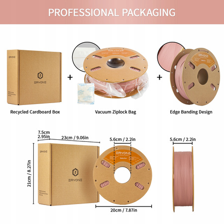 Eryone Pottery Red Matte PLA 1kg cardboard spool #B0112043