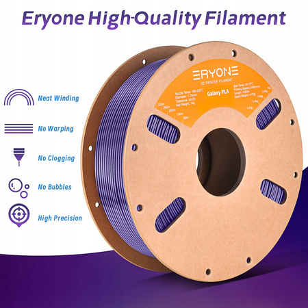 Eryone Glitter/Sparkly/Galaxy Purple PLA 1kg cardboard spool #B0104003