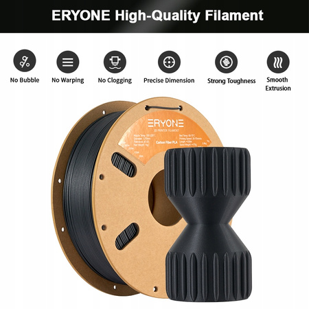 ERYONE PLA Carbon Fiber 1.75mm – Czarny | Filament premium do druku 3D