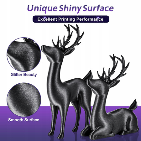 Eryone Glitter/Sparkly/Galaxy Black PLA 1kg cardboard spool #B0104004