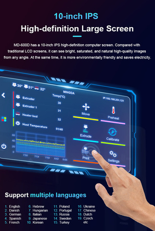 Drukarka 3D Mingda MD-600D – przemysłowa, duże pole 600x600x600 mm | 3dmove.pl