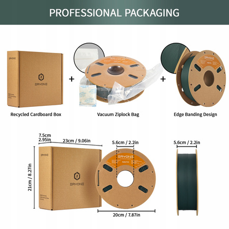 Eryone Black Forest Green Matte PLA 1kg cardboard spool #B0112061