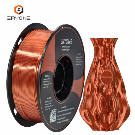 Eryone Ultra Silk PLA 1,75mm 1kg–SilkCopper Jedwabisty Połysk Wysoka Jakość