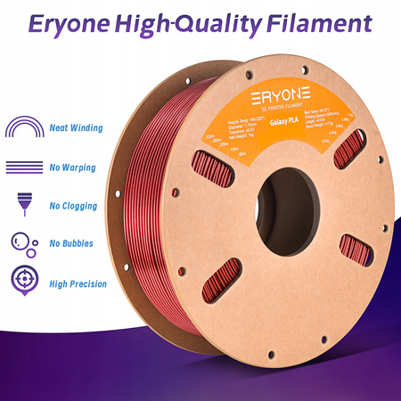 Eryone Glitter/Sparkly/Galaxy Red PLA 1kg cardboard spool #B0104005