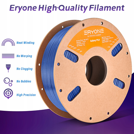 Eryone Glitter/Sparkly/Galaxy Blue PLA 1kg cardboard spool #B0104001