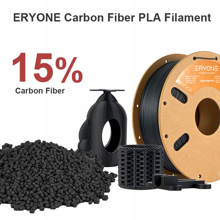 ERYONE PLA Carbon Fiber 1.75mm – Czarny | Filament premium do druku 3D