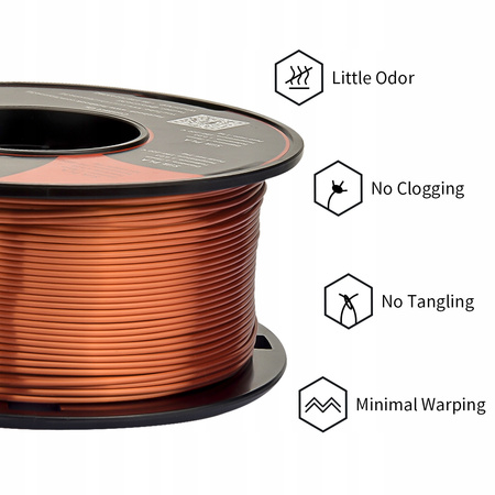 Eryone Ultra Silk PLA 1,75mm 1kg–SilkCopper Jedwabisty Połysk Wysoka Jakość