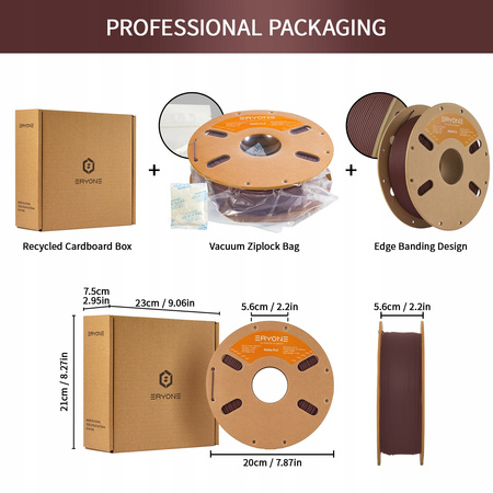 Eryone Ruby Red Matte PLA 1kg cardboard spool #B0112062