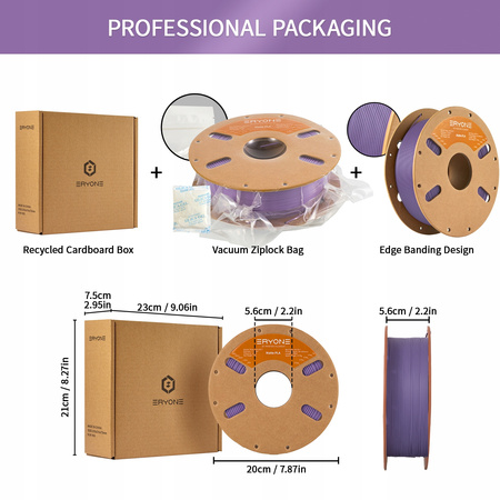 Eryone Blue Lilac Matte PLA 1kg cardboard spool #B0112038