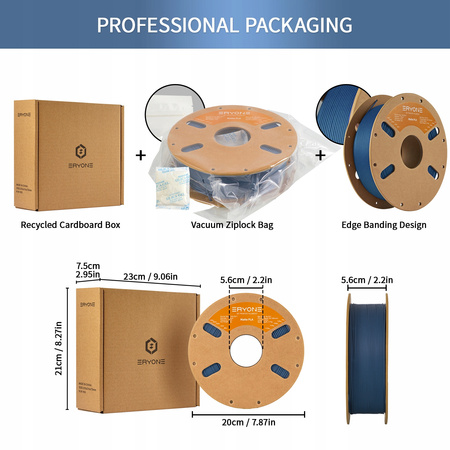 Eryone Navy Blue Matte PLA 1kg cardboard spool #B0101036