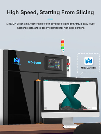 Drukarka 3D Mingda MD-600D – przemysłowa, duże pole 600x600x600 mm | 3dmove.pl