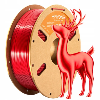 Eryone Ultra Silk PLA 1,75mm 1kg–Czerwony Jedwabisty Połysk Wysoka Jakość