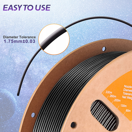 Eryone Glitter/Sparkly/Galaxy Black PLA 1kg cardboard spool #B0104004