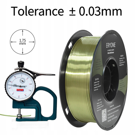 Eryone Ultra Silk PLA 1,75mm 1kg–Bronze Jedwabisty Połysk Wysoka Jakość