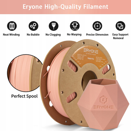 Eryone Red Wax Matte PLA 1kg cardboard spool #B0112052